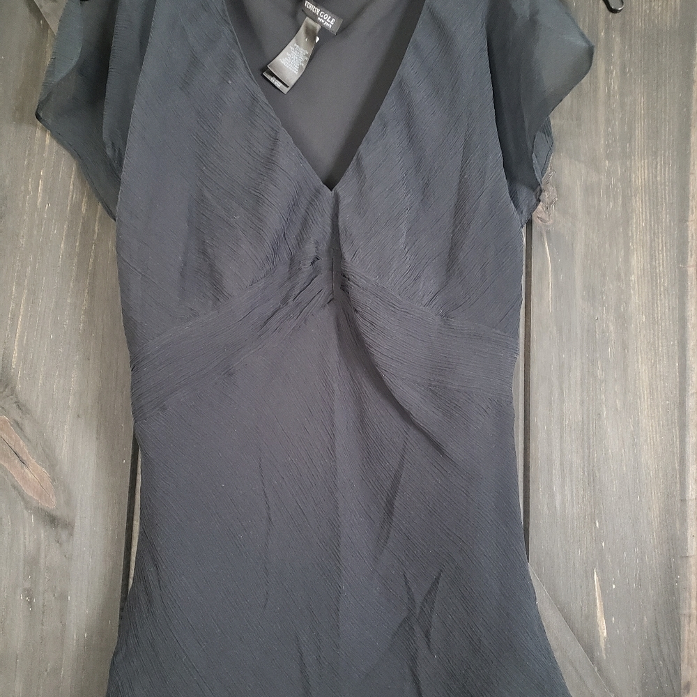 Kenneth Cole silk black blouse, sz 4